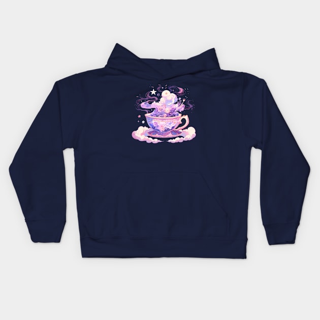 Galaxy Tea Kids Hoodie by DarkSideRunners